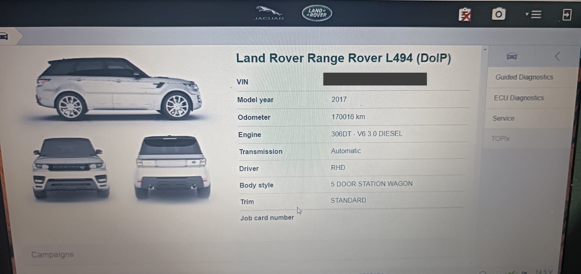 Land Rover Pathfinder vehicle details