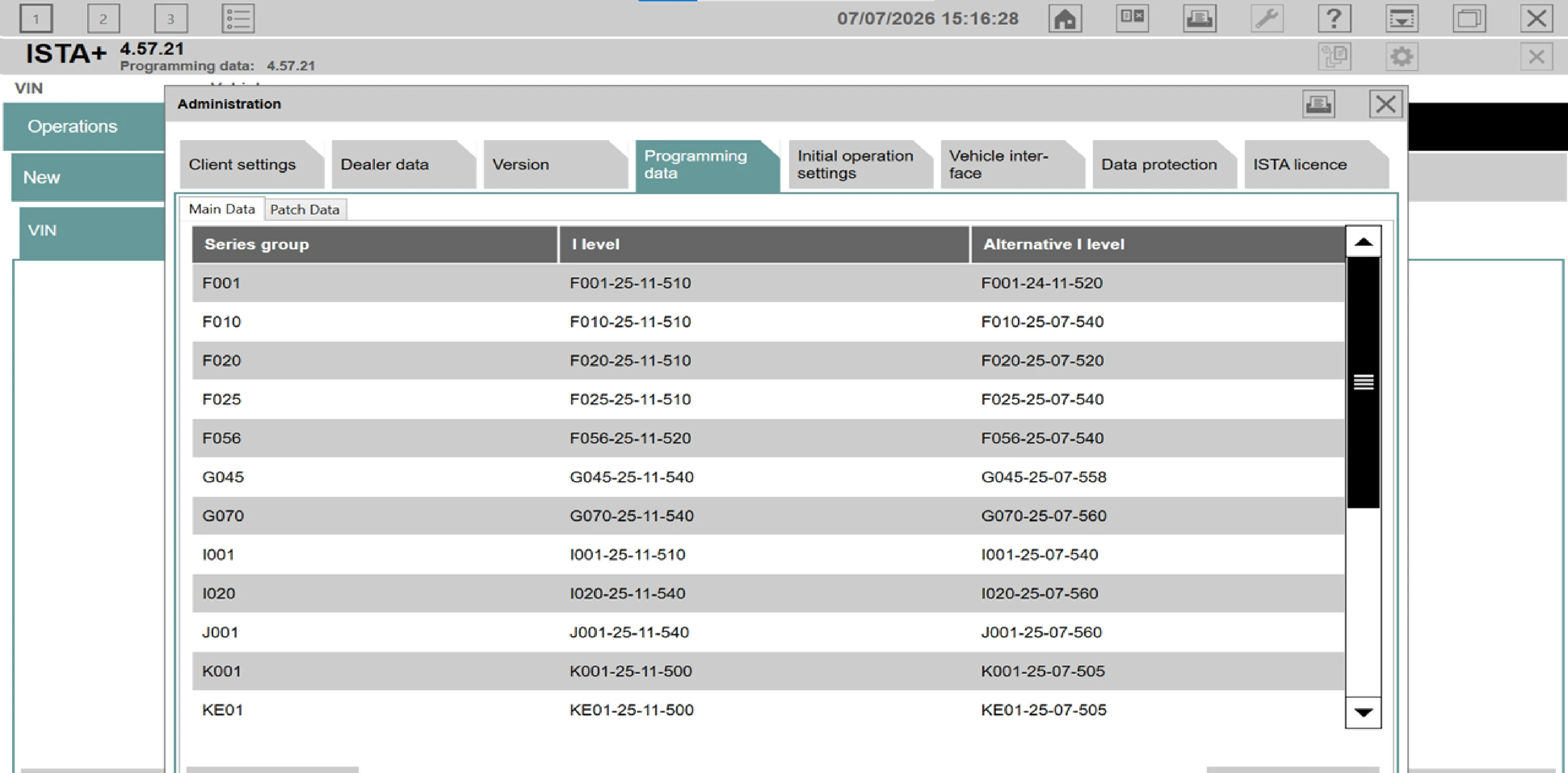 BMW ISTA programming data