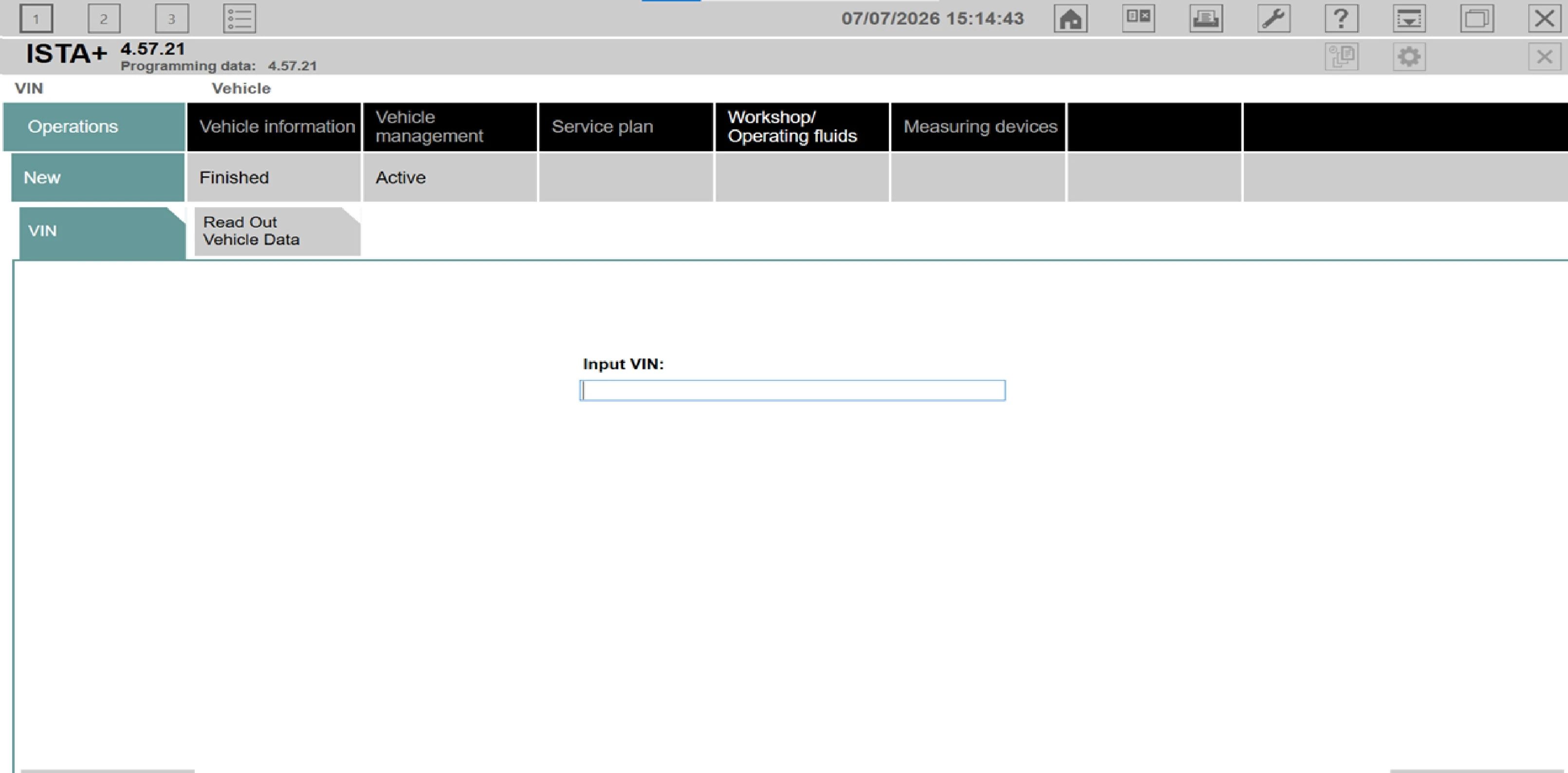 BMW ISTA vehicle identification