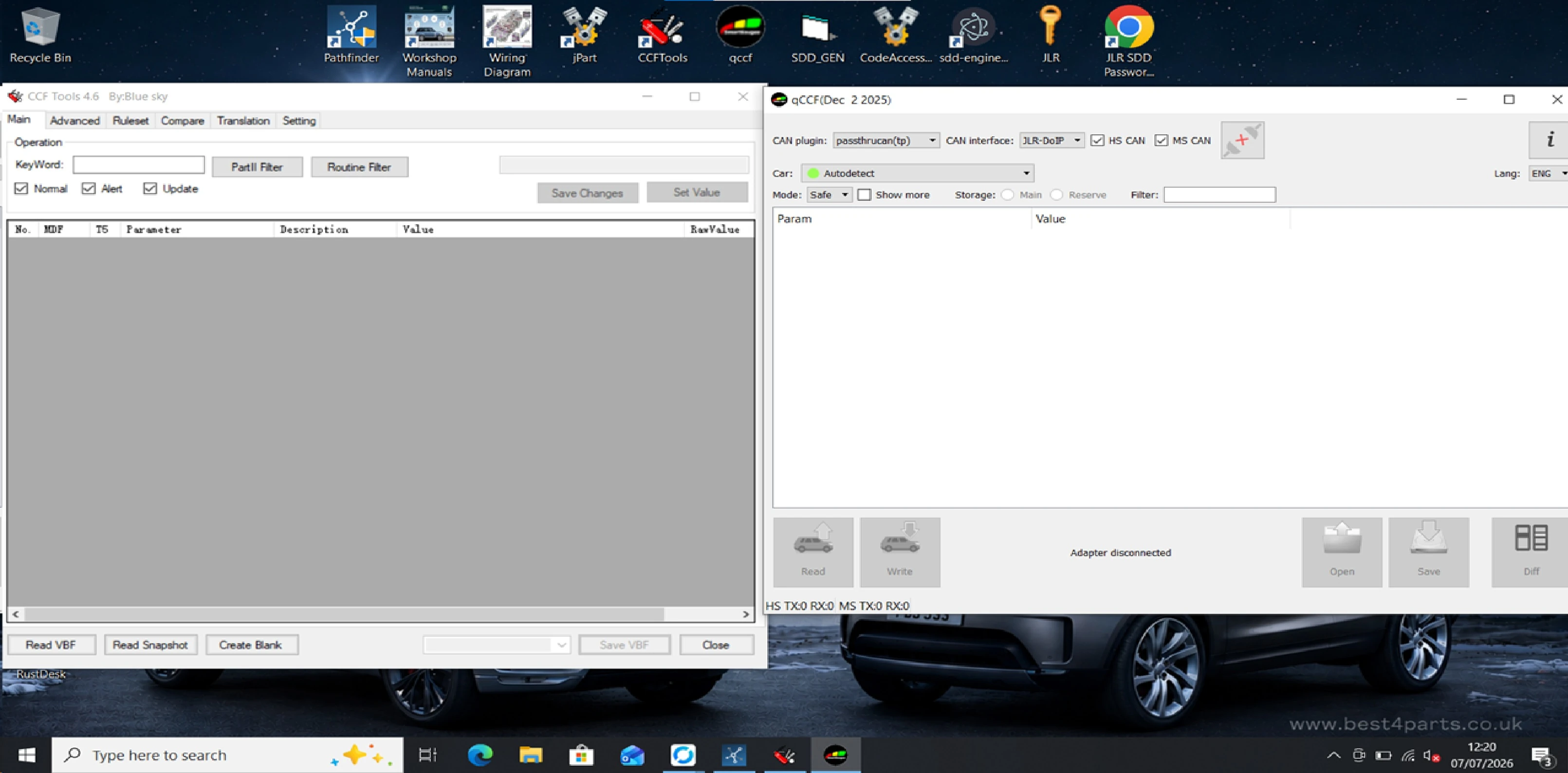 JLR Pathfinder engineering software