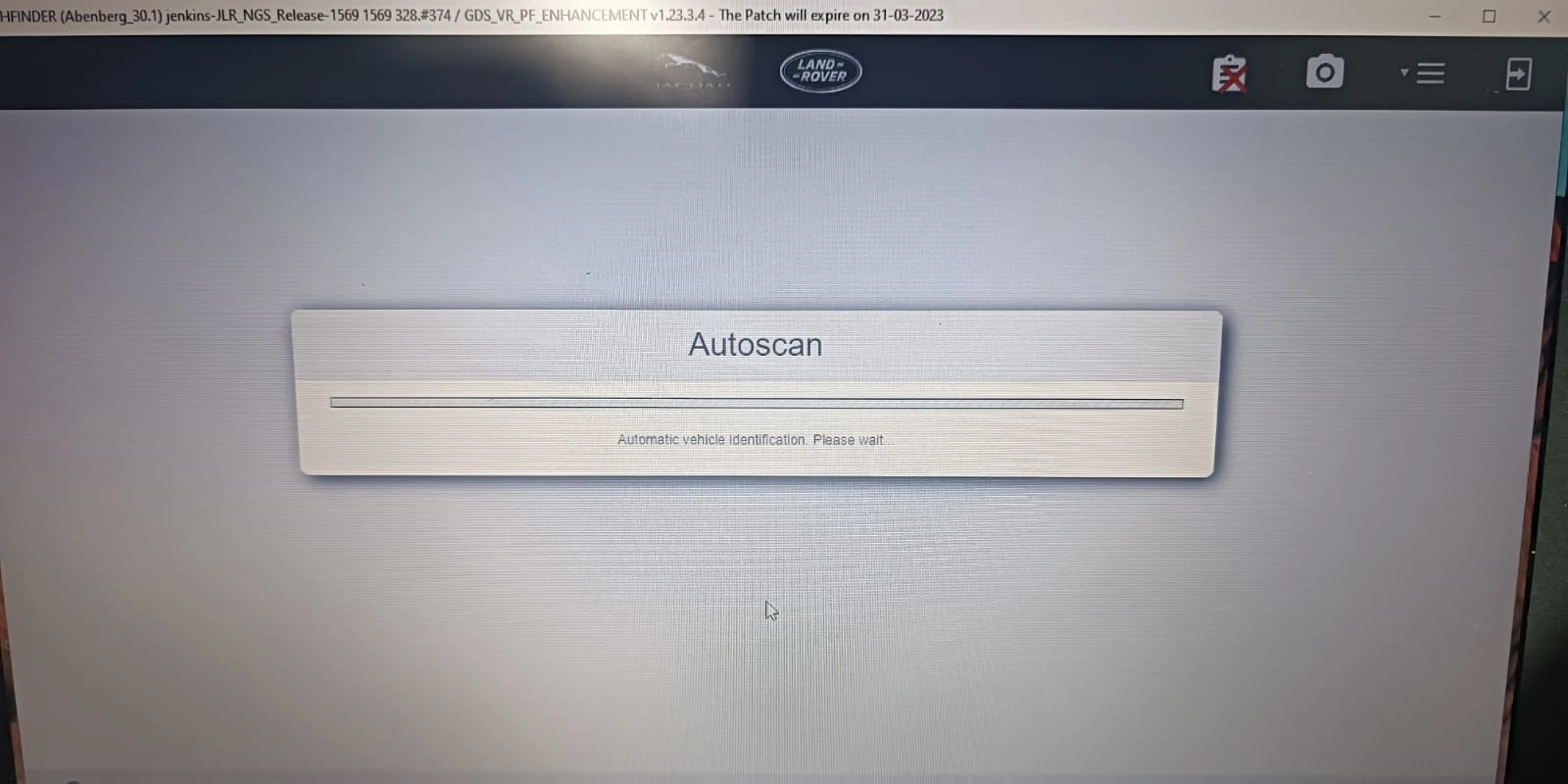 JLR Pathfinder vehicle autoscan