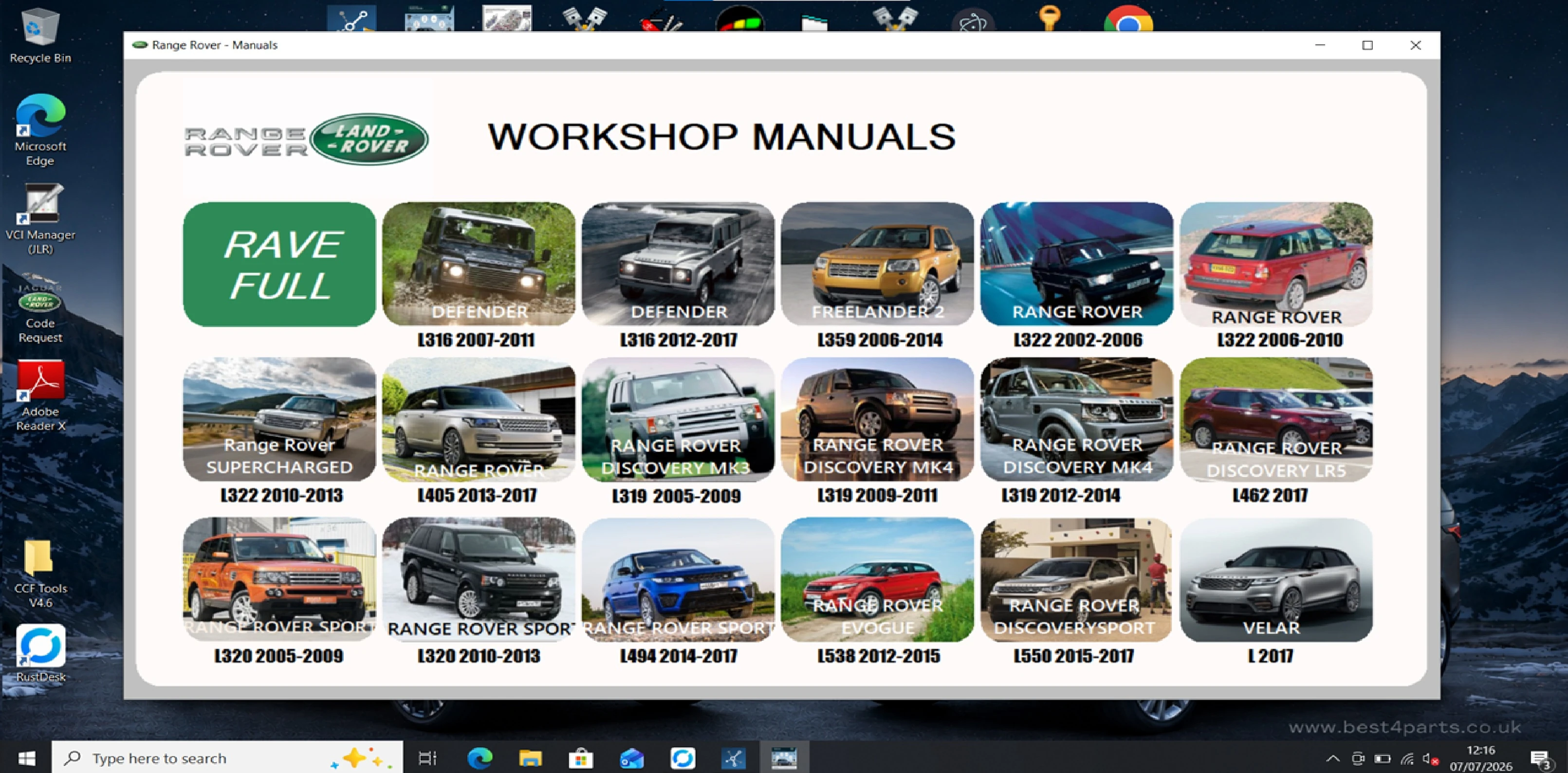 JLR Pathfinder workshop manuals