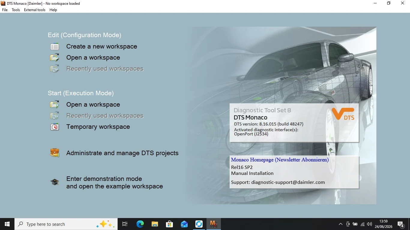 Mercedes DTS project selection