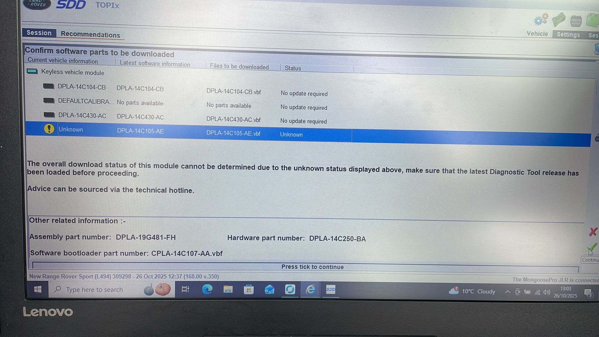 JLR SDD programming files