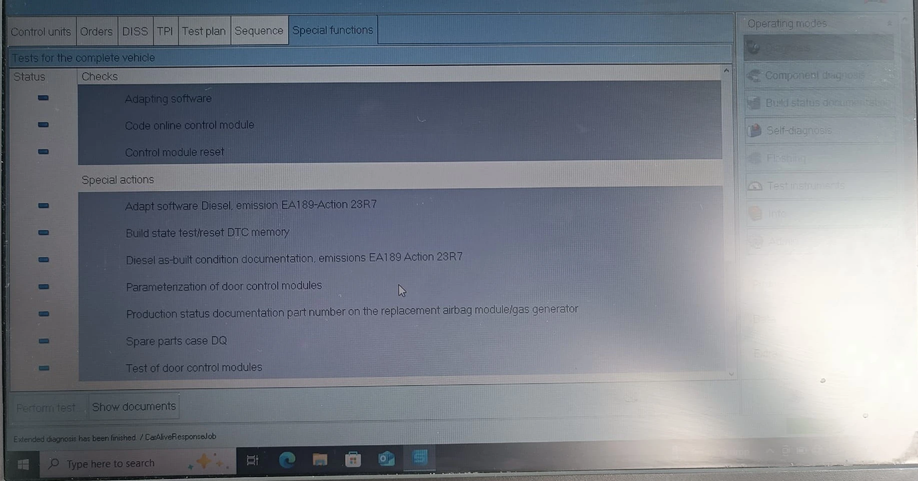 VAG ODIS service functions