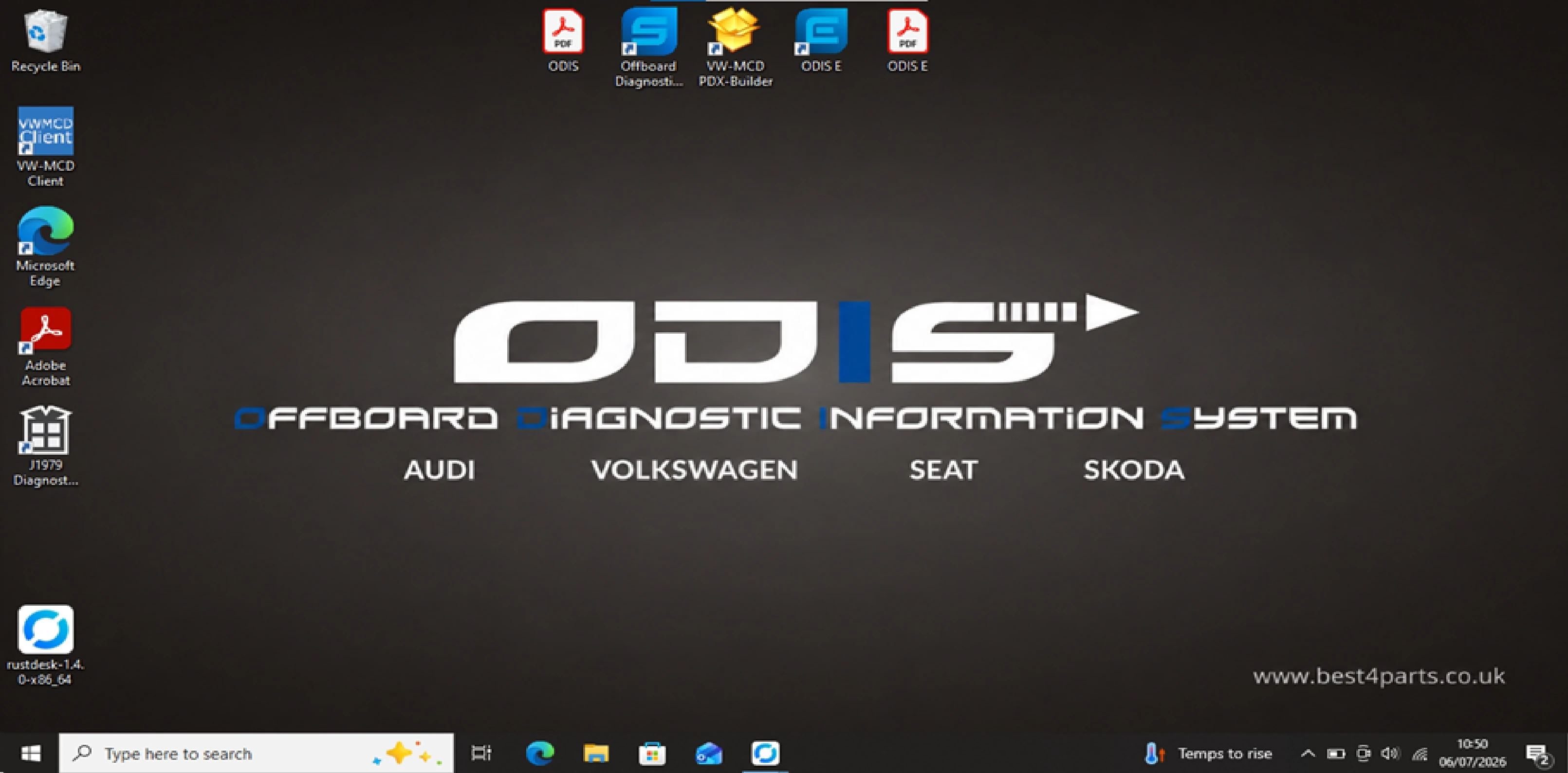 VAG ODIS software desktop