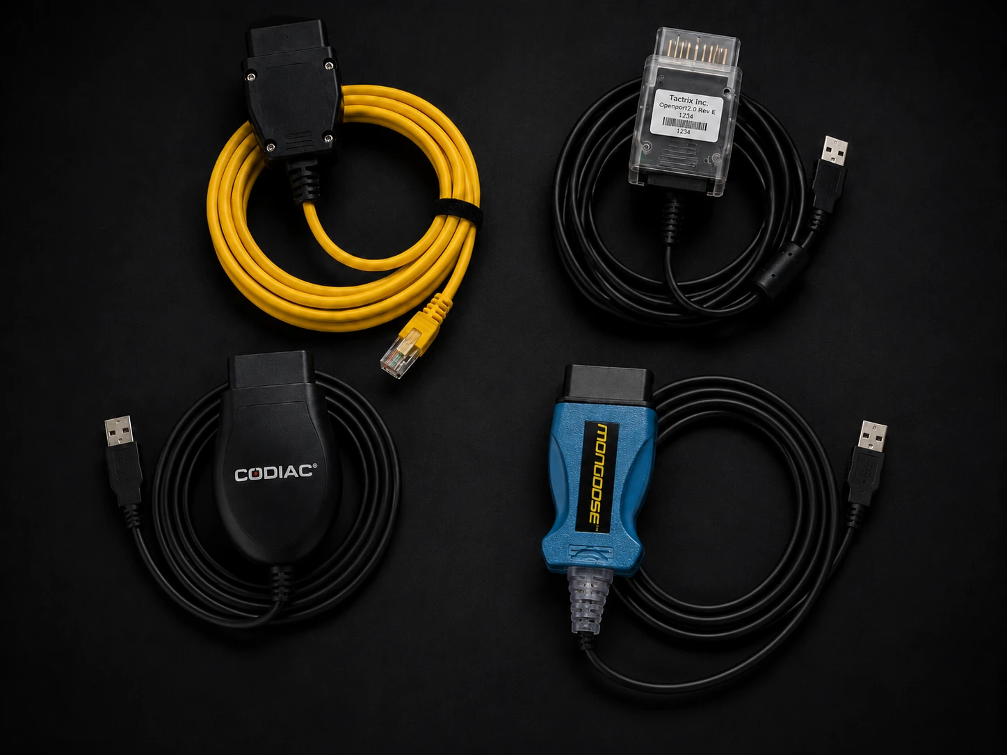 Vehicle diagnostic cables and interfaces
