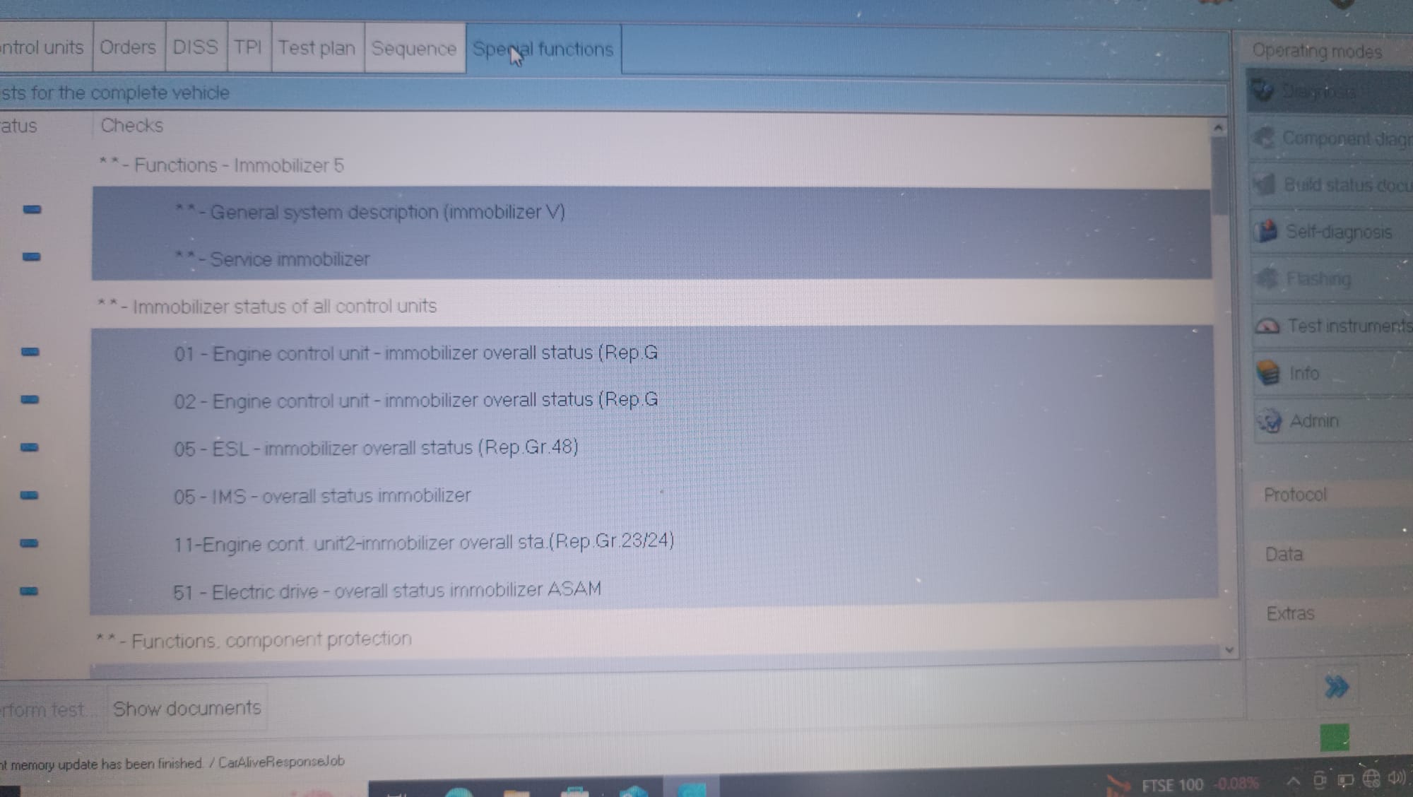 Volkswagen ODIS diagnostic functions